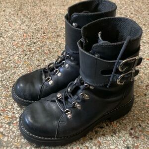 Harley-Davidson ladies black combat boots size 7